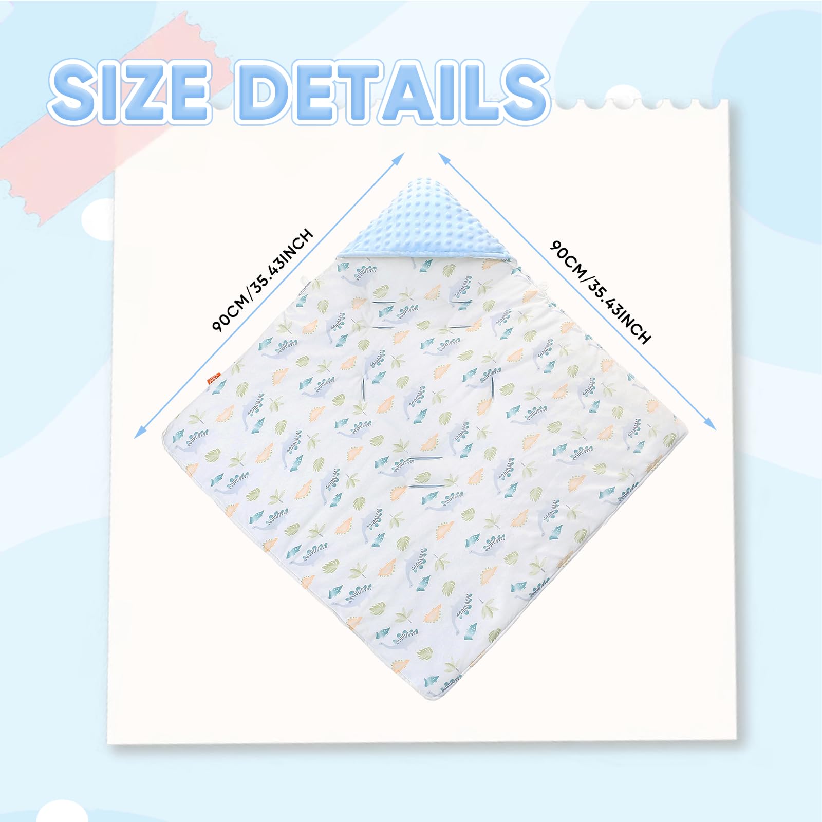 LAT Coperta Invernale per Passeggino, 90x90cm Universale Coperta Ovetto per Neonati, Cotone Copertina Sacco Ovetto per Passeggino Seggiolino Auto Carrozzina