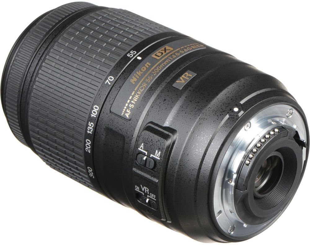 Nikon - AF-S DX NIKKOR 55-300mm f/4.5-5.6G ED VR Telephoto Zoom Lens (2197) + 64GB Memory Card + Filter Kit + Backpack + Card Reader + Corel Photo Software + Flex Tripod + Memory Wallet + More