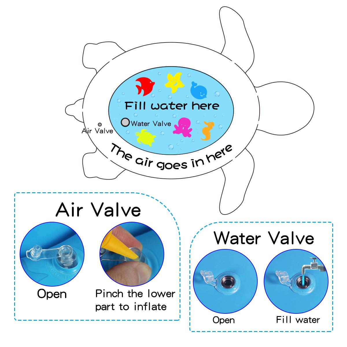 Baby Tummy time mat,Tummy time Water mat, Baby Toys 3-36 Months - Image 2