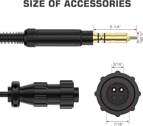 Miniatura 7 de ARCCAPTAIN Para Miller M-15 Mig Pistola de soldadura Antorcha Stinger 10 pies (9.8 ft) 150 Amp Reemplazo para Miller M-150M-15 (249040)