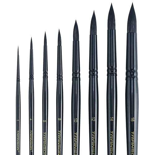 8pcs Round Watercolor Paint Brush Set