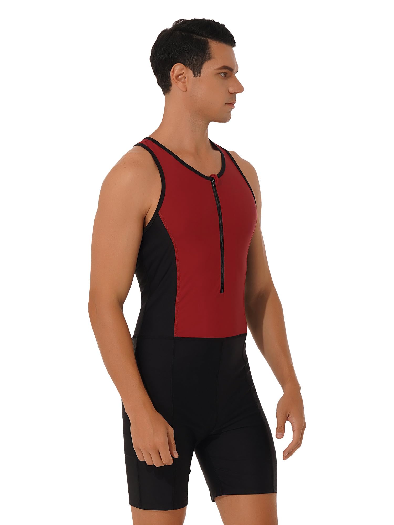Traje de triatlón de una pieza sin mangas para hombre, ciclismo, natación, correr, competición, entrenamiento, carrera, traje de bicicleta