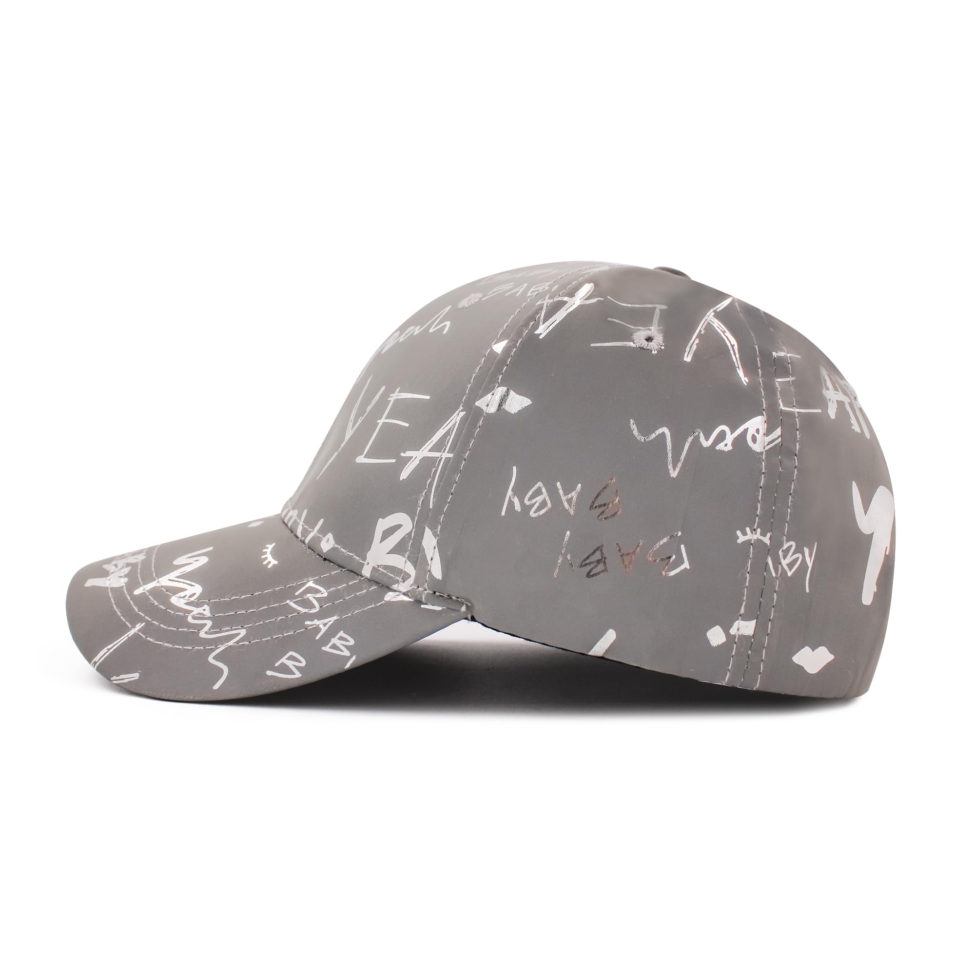 VRITRAZ Polyester Blend Stylish Baseball Caps for Women(Grey), Free Size 3