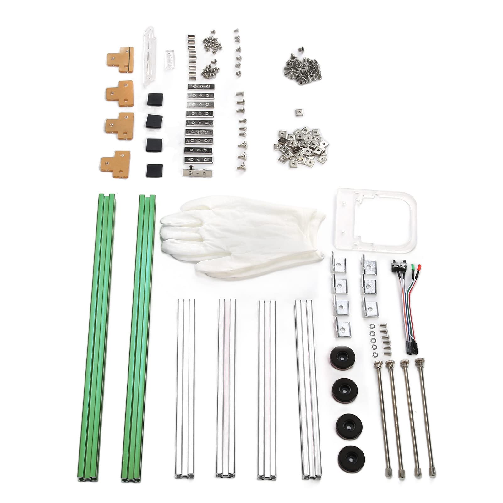 Wspornik Otwartej Obudowy Komputera MATX Doskonałe Odprowadzanie Ciepła Aluminiowa Rama DIY do Gier i Sprzętu Górniczego (Zielone srebro)