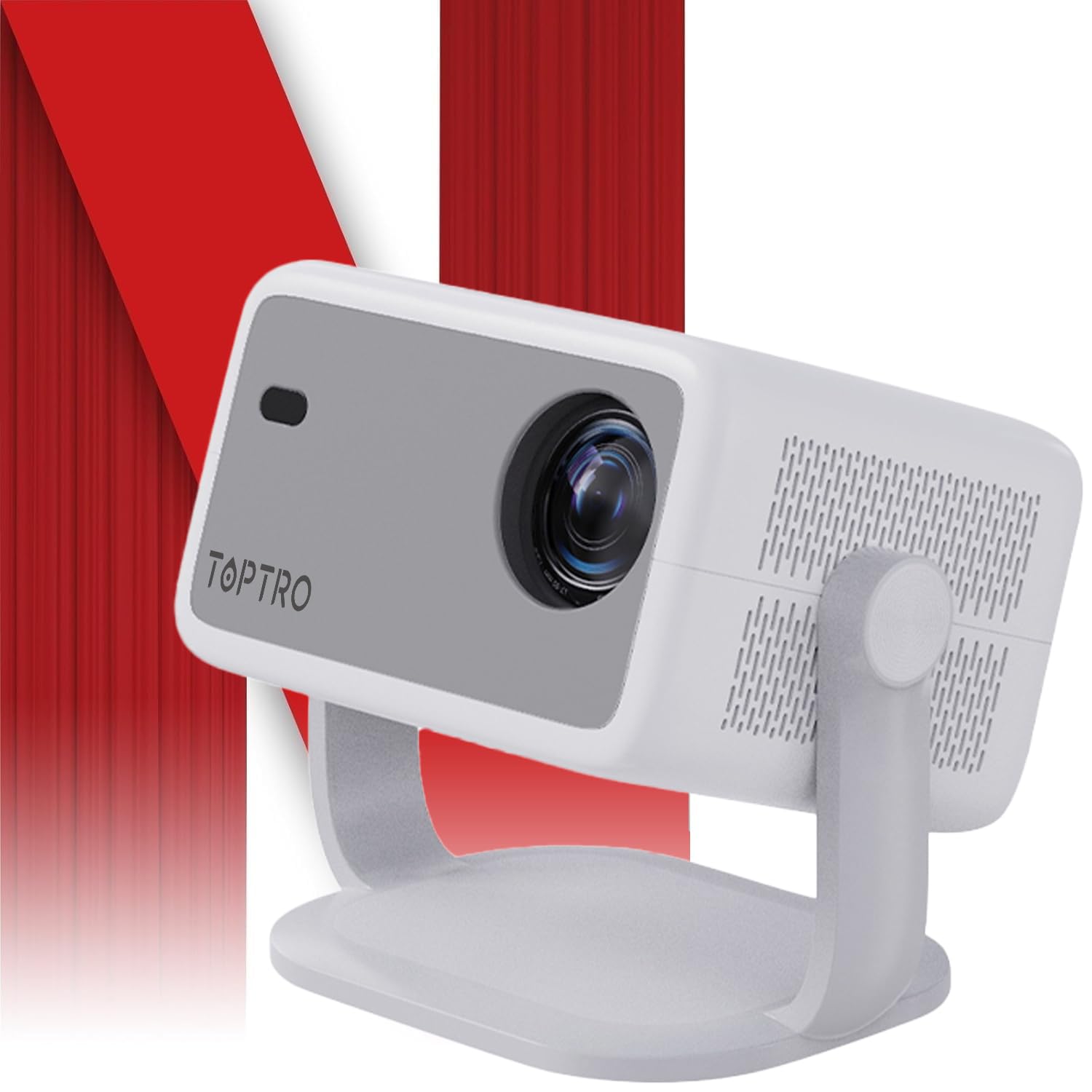 【15000 Lumens Bright, Auto Focus, 2GB 32GB & HDMI ARC】 TOPTRO M6 Projector 4K Ultra HD Support, Native Full HD Projector Auto Keystone Intelligent OA 5G WiFi YouTube Prime Netflix Hotstar-image-0