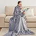 Bedsure Batamanta Polar Mujer Hombre Sofa - Manta con Mangas y Bolsillo...