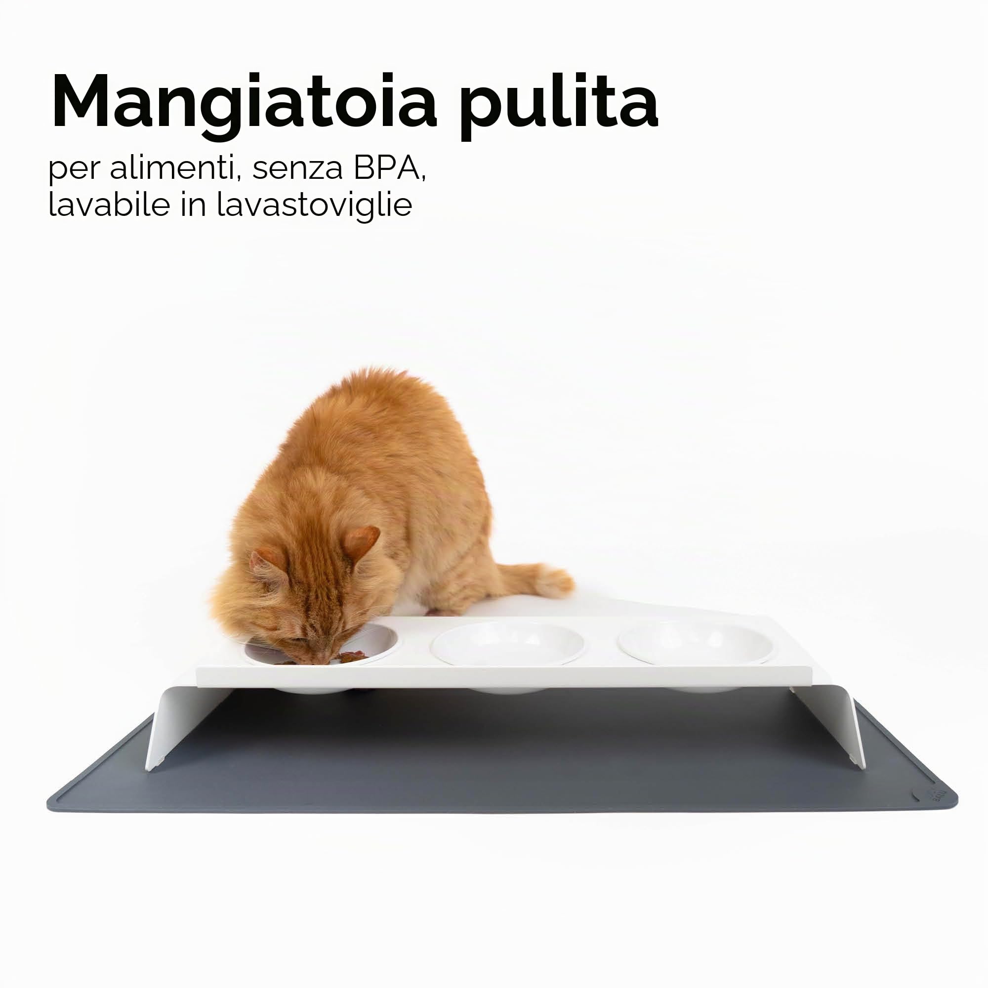 LucyBalu® Square XL Tappetino antiscivolo in silicone I Antracite