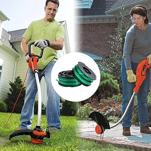 Cilivo DF-080 Part Compatible with Black and Decker GH1000 GH1100 GH2000 Electric String Trimmer Lawn Edger,DF080 DF-080-BKP Dual Line Edger Parts 30ft 0.080\" Dual Auto-Feed Spool 3-Pack - Thumbnail 5