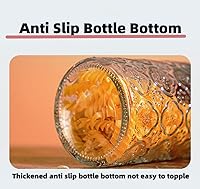 Vista 4 de Tarro de vidrio con tapa hermética de bambú, frasco sellado de vidrio vintage de 35 onzas para almacenamiento en encimera de cocina, recipientes