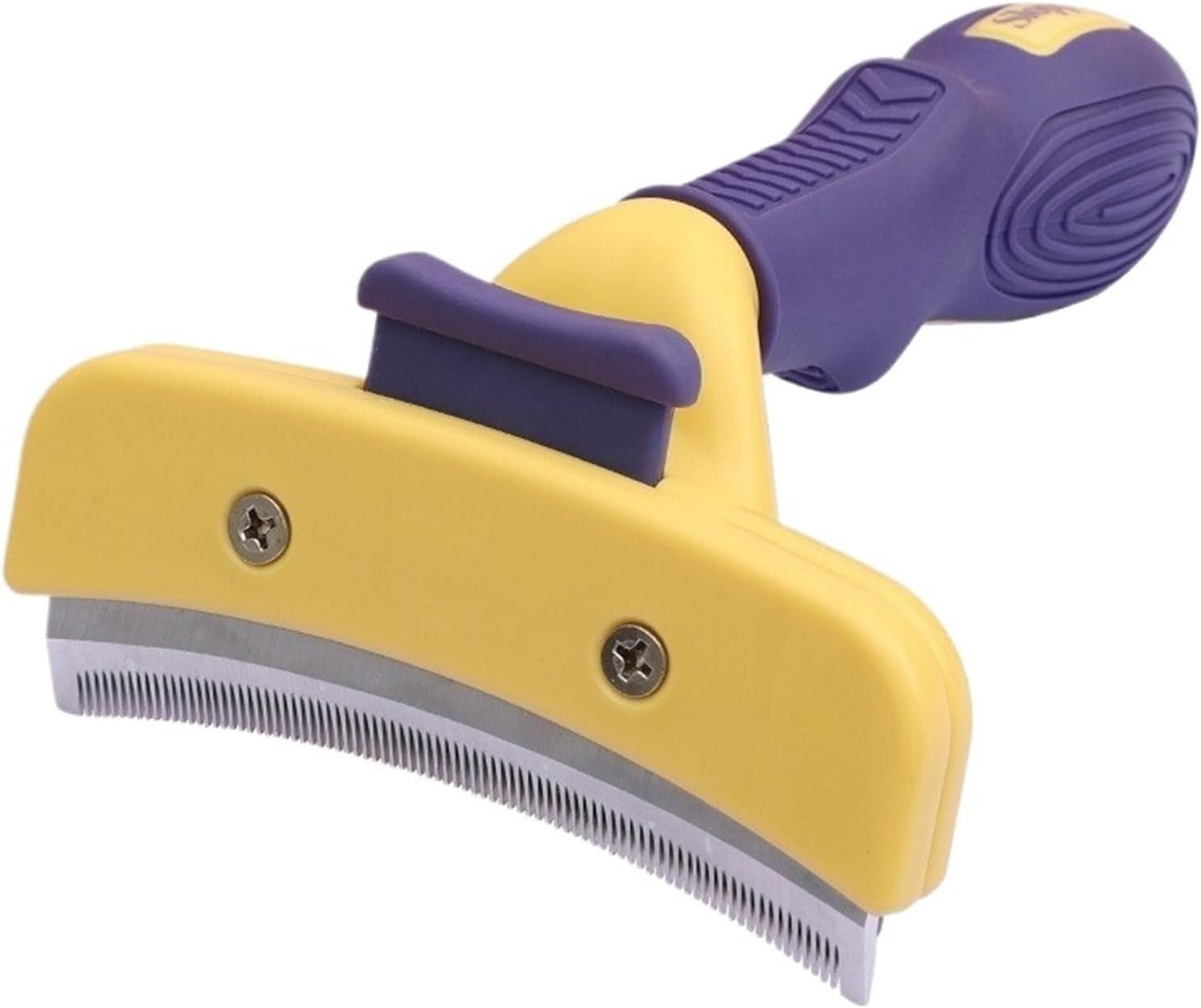 Pet Automatic Hair Removal Comb cat Hair Removal Knife cat and Dog Comb Grooming Supplies Dog Knot Removal Shaving Knife(Purple-Medium (65mm Blade))