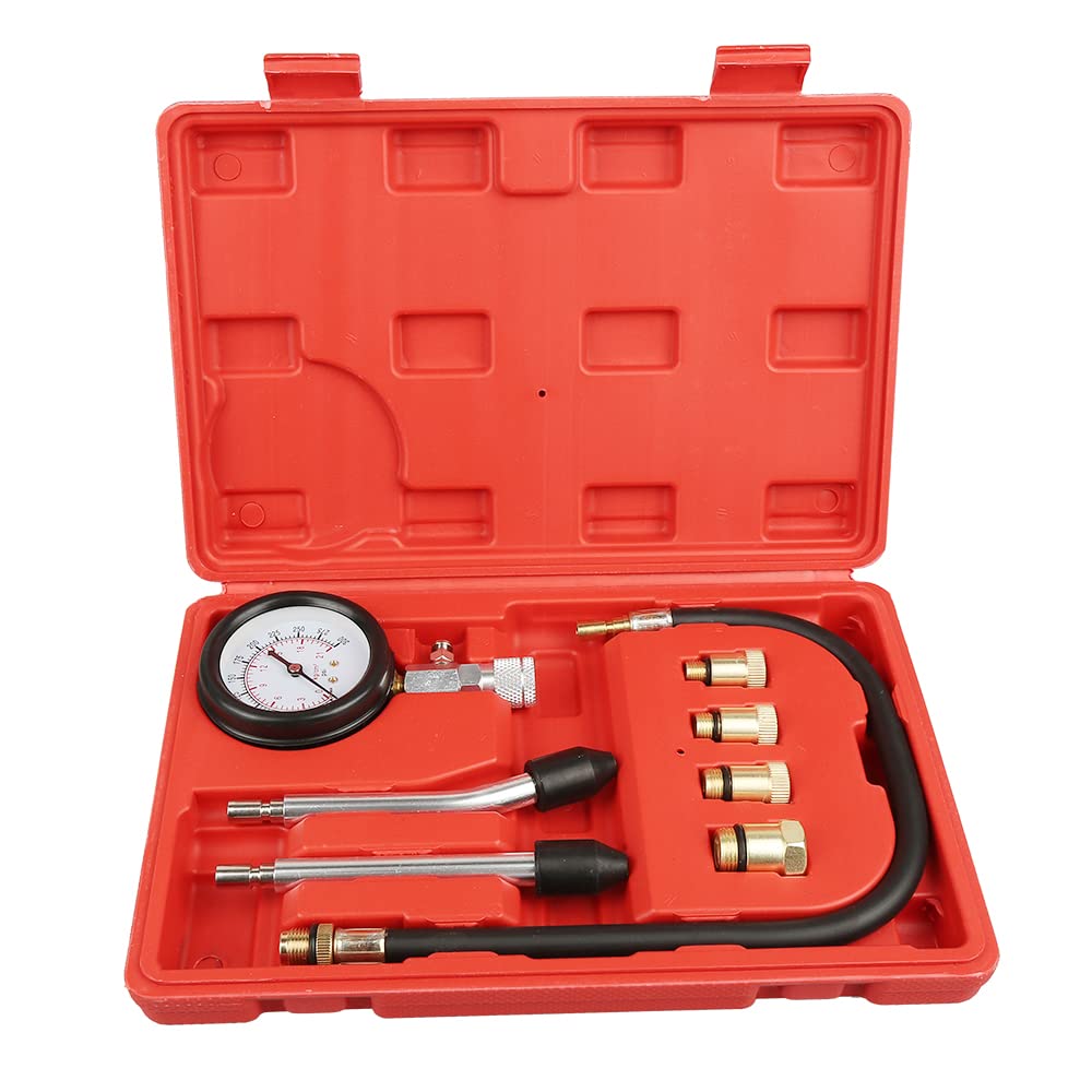 Testeur de Compression de Cylindre de Moteur Essence Diesel, Compressiometre Essence et Diesel Compressiometre Moteur Testeur de Compression pour Moto,Auto