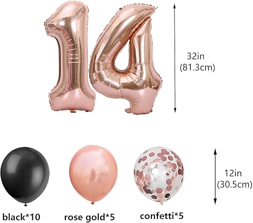 Miniatura 7 de Decoraciones de cumpleaños número 16 para niñas decoración de cumpleaños de 16 años para sus niñas pancarta de cumpleaños de 16 años globos de