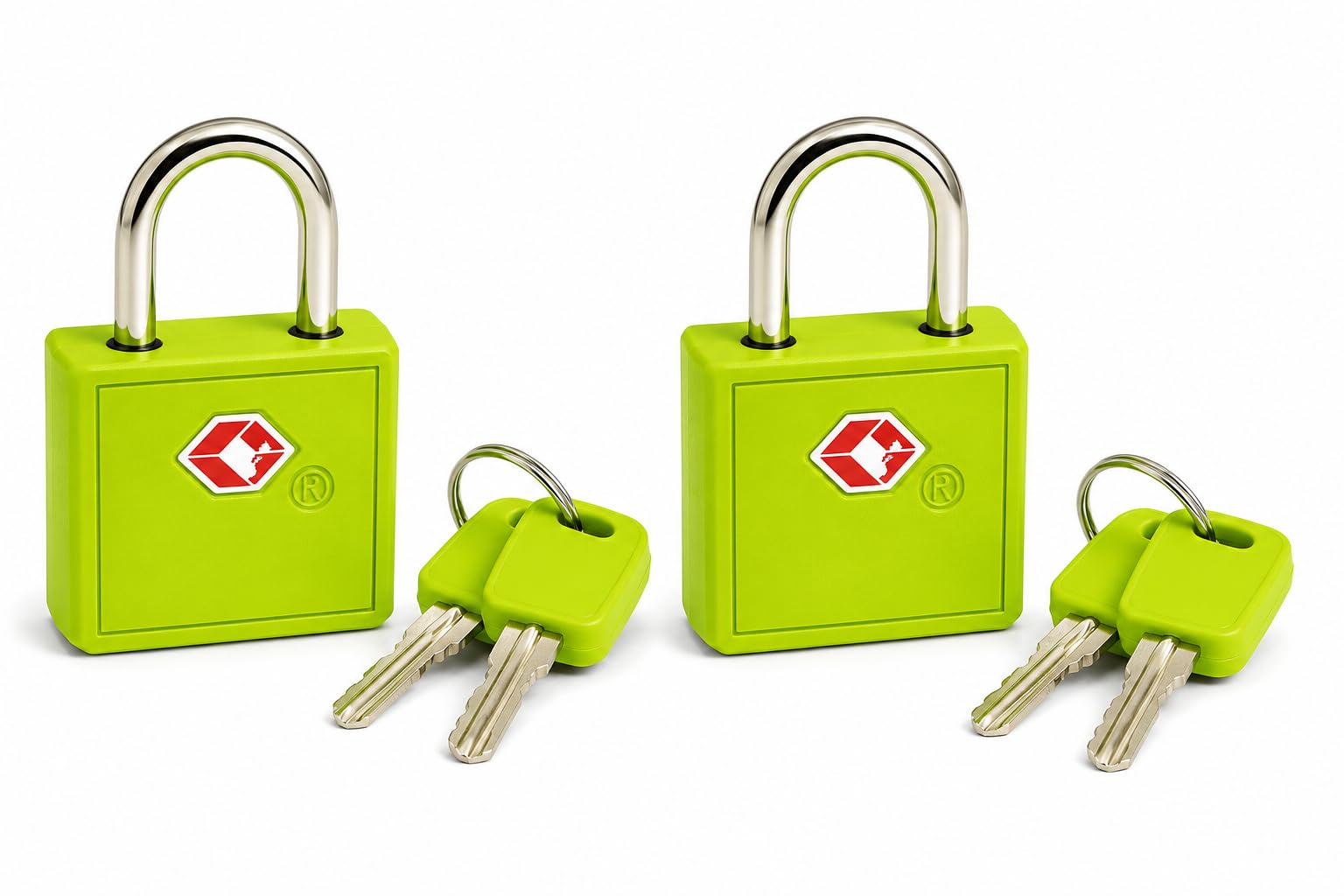 QUIRA TSA Locks for Luggage with Key, Travel Luggage Locks TSA Approved 2 Pack, Small Padlock with Key, Same Keyed Mini Padlock for Suitcase, Backpack, Bag, Purse, Tent, Zipper (Green)-image-24