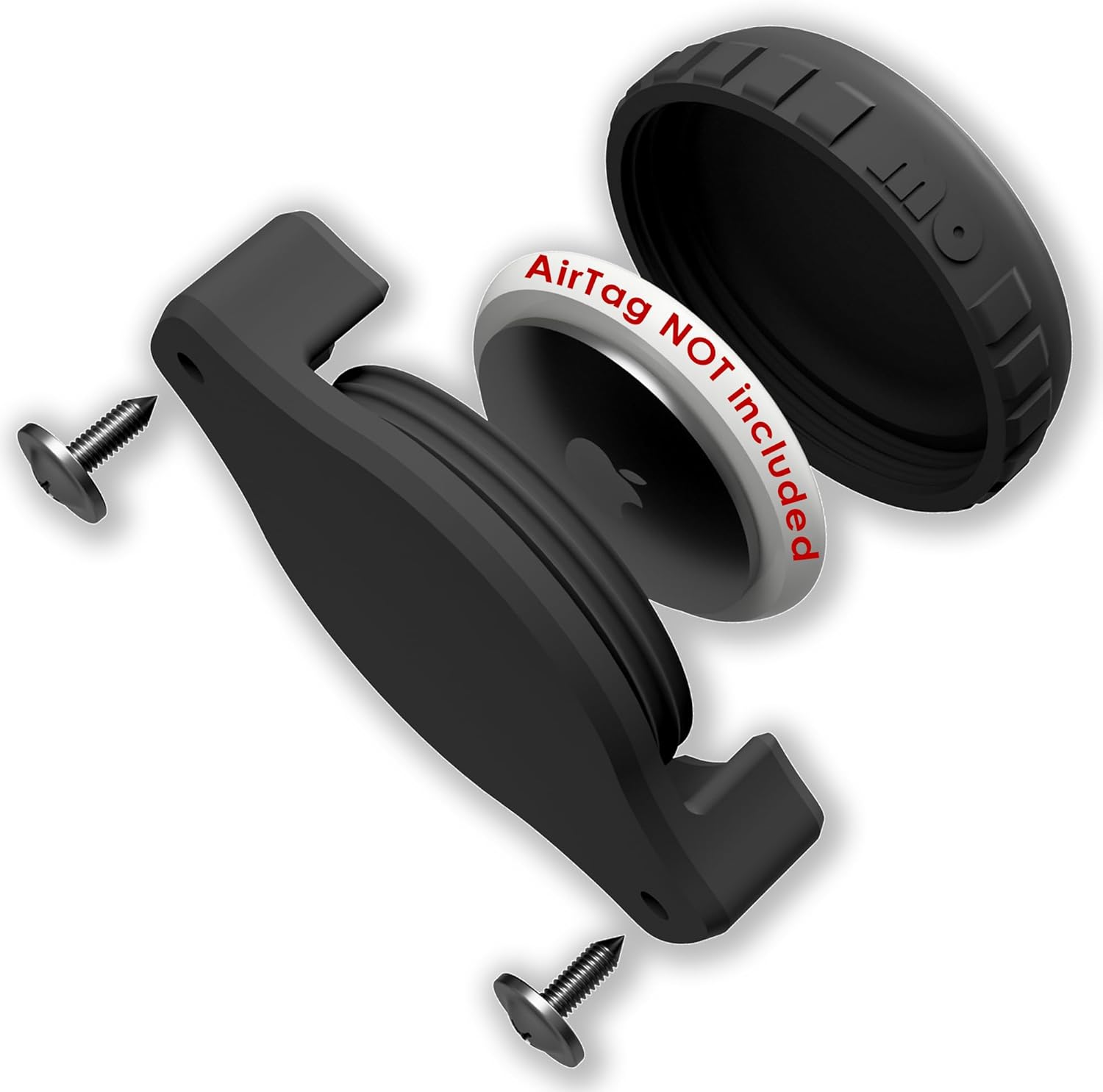 Canine Collar Mount Suitable with AirTag for Apple Tag Strap Mount Waterproof AirTag Holder, Screw Strap Mount Simple Screw On Safe Connect Air Tag for Canine Cat Pets