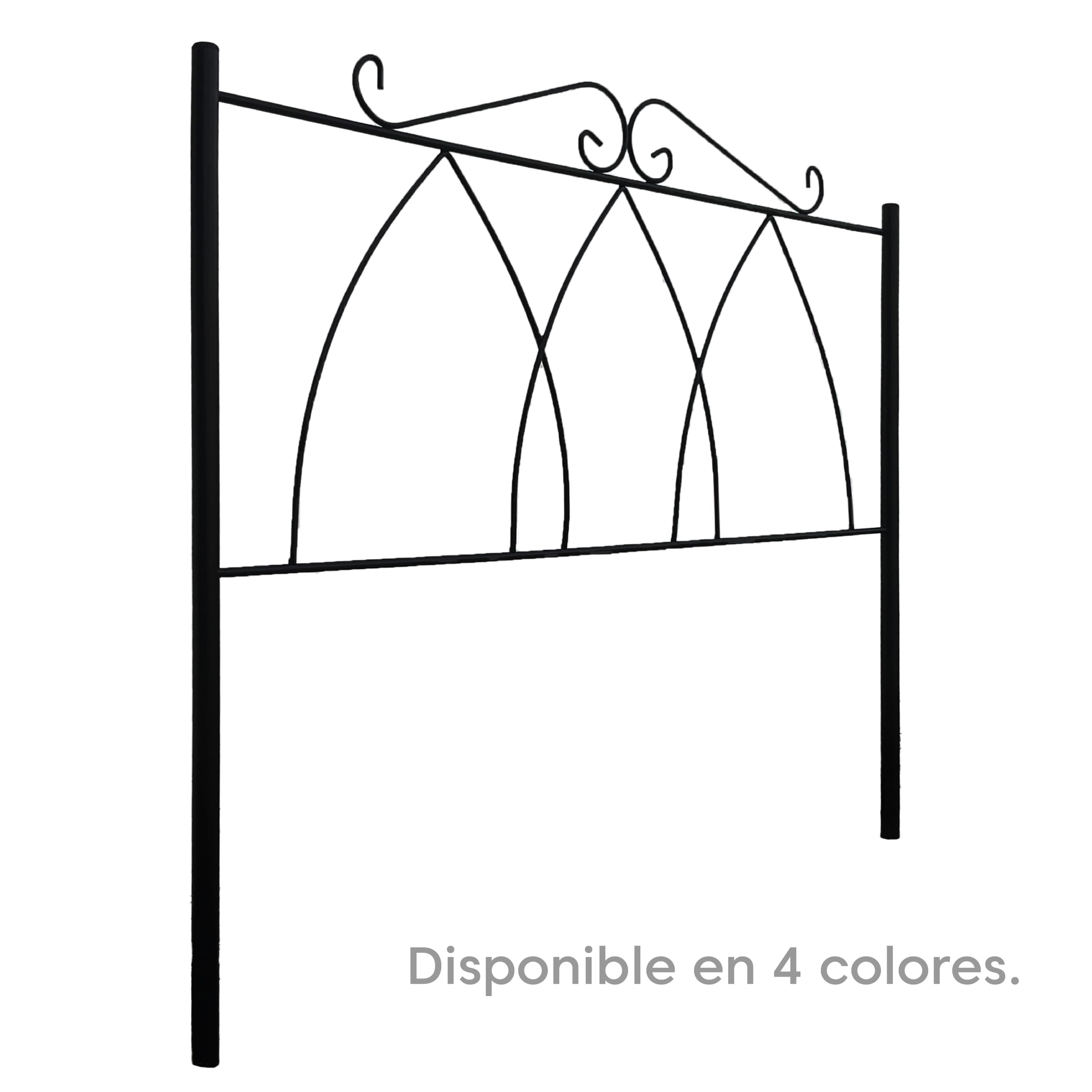 Cabecero Forja Córdoba, Cabezal para Cama, Cabecero, Cama Matrimonio e Individual, Cama De Hierro, Cabezal Forja, Cabecero Juvenil, Hecho En España (Negro, 150 cm)