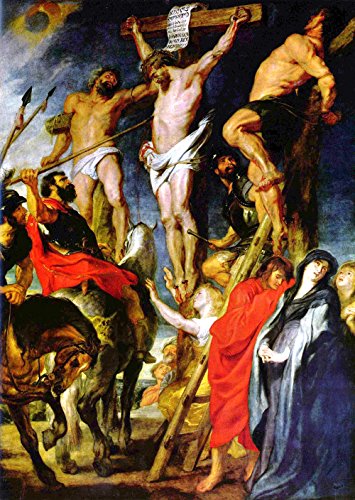 Crucifixion de Rubens œuvre d'art baroque émotionnelle grand format