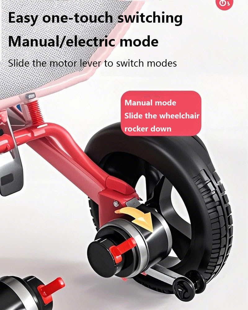 Scooter Elettrico Pieghevole Leggero, Completamente Automatico, Intelligente, Esclusivo Da Donna, A Quattro Ruote, Sedia A Rotelle Elettrica Rosa Di Alta Qualità
