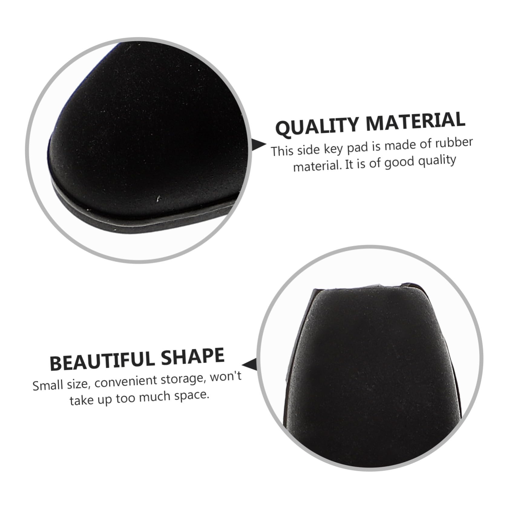 HANABASS Couvercle de Clé Latérale de Saxophone, Coussin de Paume Noir en Caoutchouc, Lot de 3 Pièces, Remplacement Facile pour Accessoire de Protection