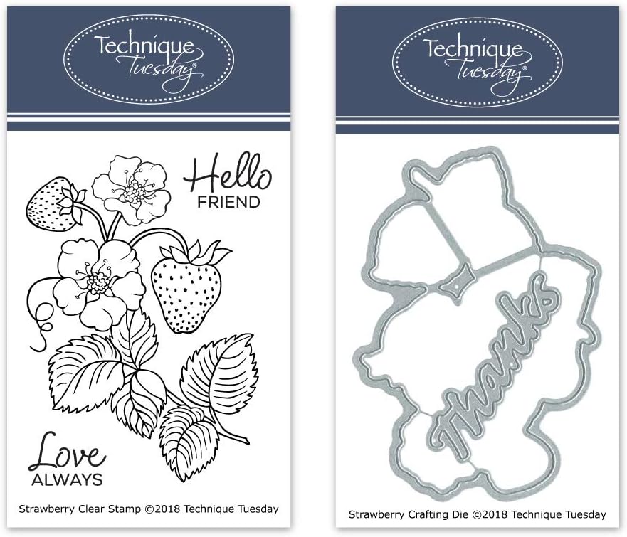 Strawberry Clear Stamps with Matching Dies