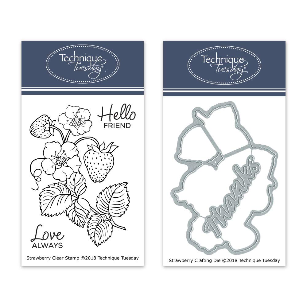 Strawberry Clear Stamps with Matching Dies