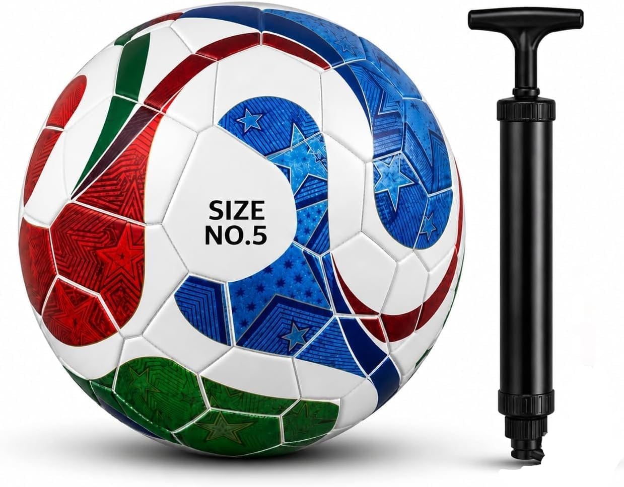Football Size no. 5 | Suitable for Kids & Adults | for Outdoors Professional use | High Performance, Light Weight, Well Stiched | with Pump & Needle.-picture-21