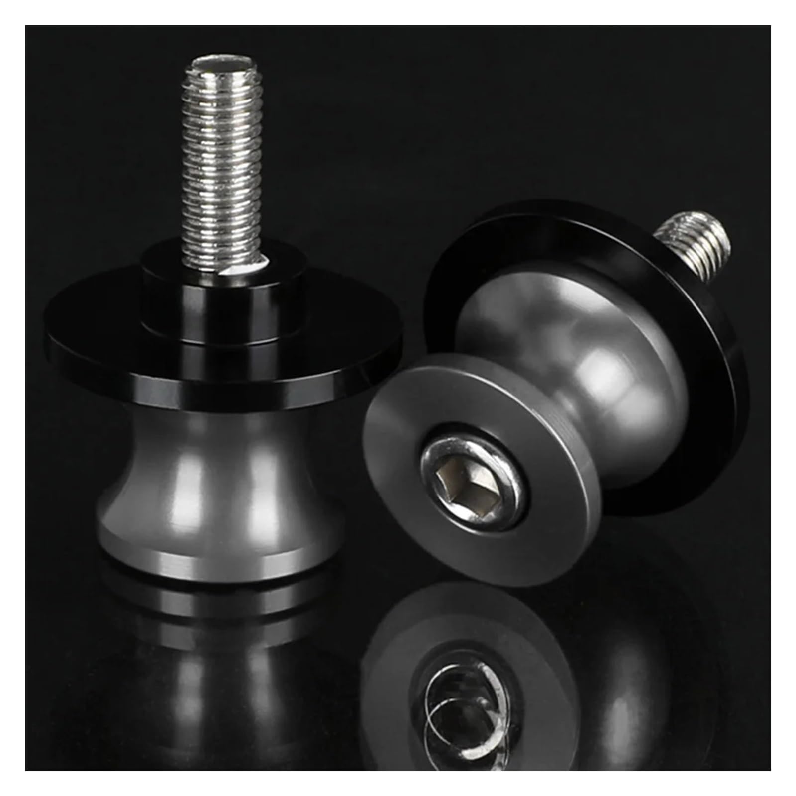 Xichenmu 6Mm Gray No Logo Cnc Aluminum Motorcycle Swingarm Spools For Bn125 2017-2023 6Mm Motorcycle Swingarm Spools Sliders Accessories Swing Arm Stand Screw(6Mm Gray No Logo)