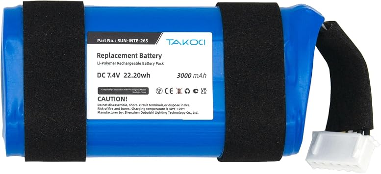 Replacement Battery for PartyBox On-The-Go,Fit Part No. SUN-INTE-265 3000mAh