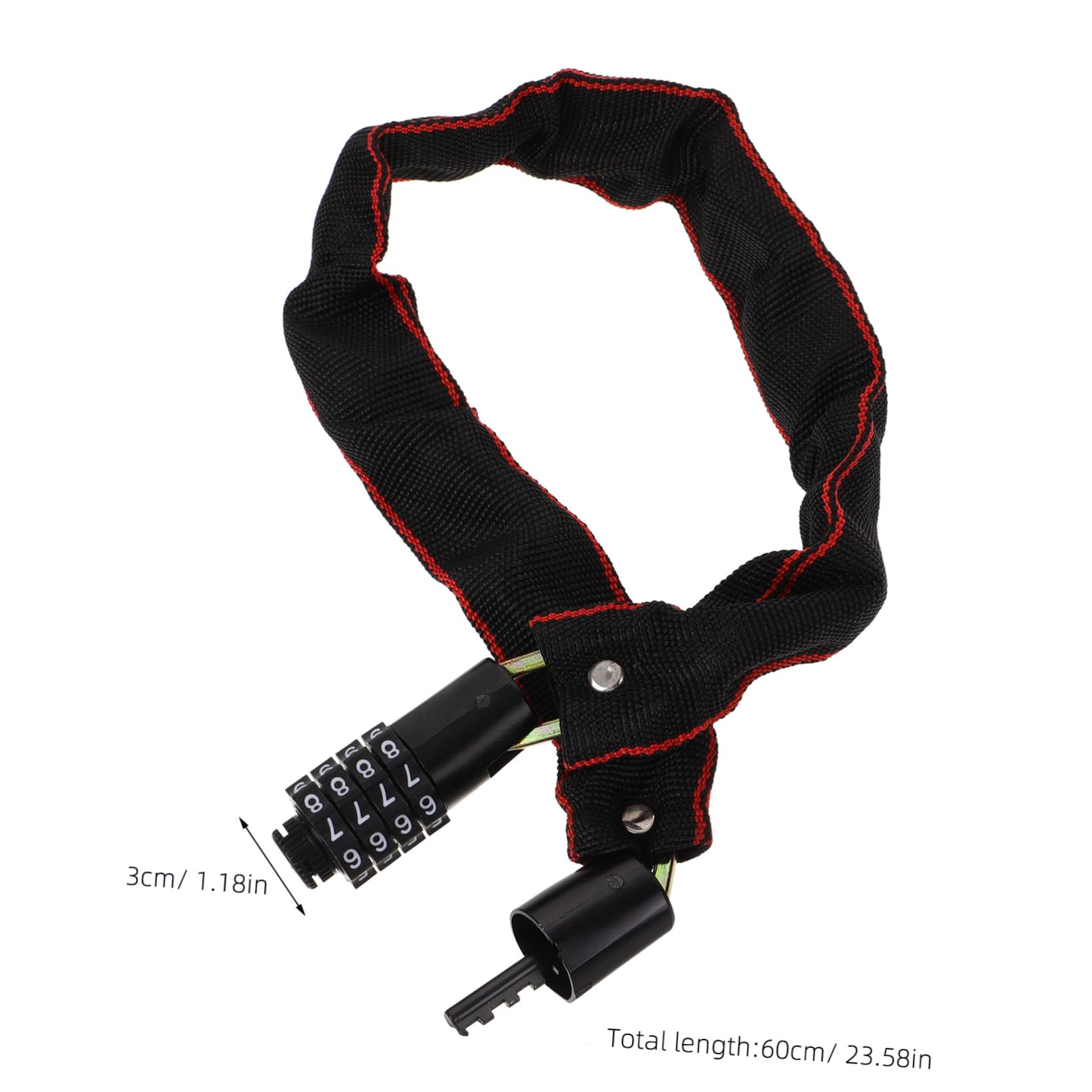 YARNOW Bike Chain Lock Password Weatherproof Aluminum Alloy for Bicycle Security for Cyclists