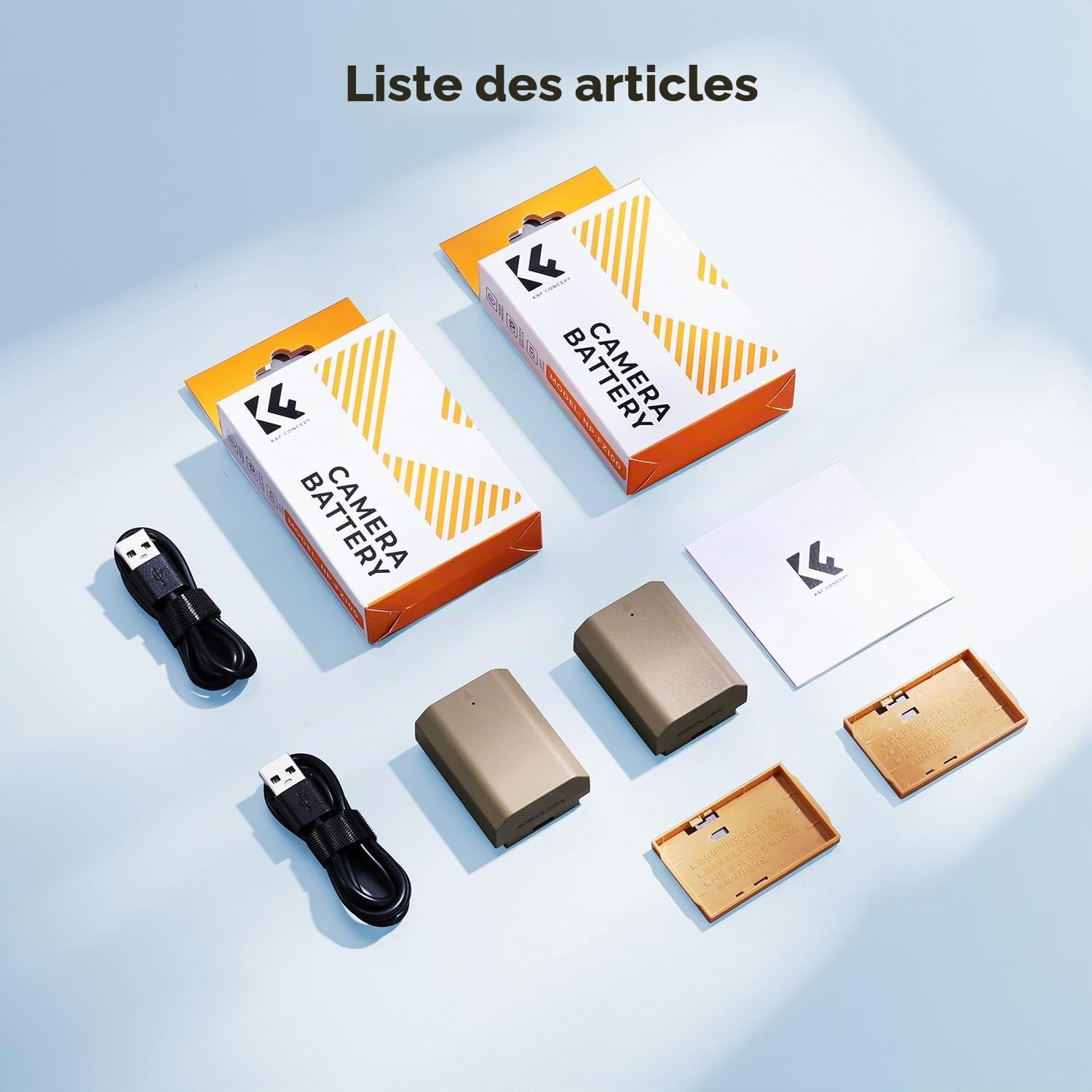 K&F CONCEPT NP-FZ100 Batterie d'appareil Photo avec Connecteur de Charge Directe de Type C Compatible avec Les Appareils Photo Sony A9 A7III A7RIII A7RIV A6600 ZV-E1 FX3, FX30 (2 Batteries)