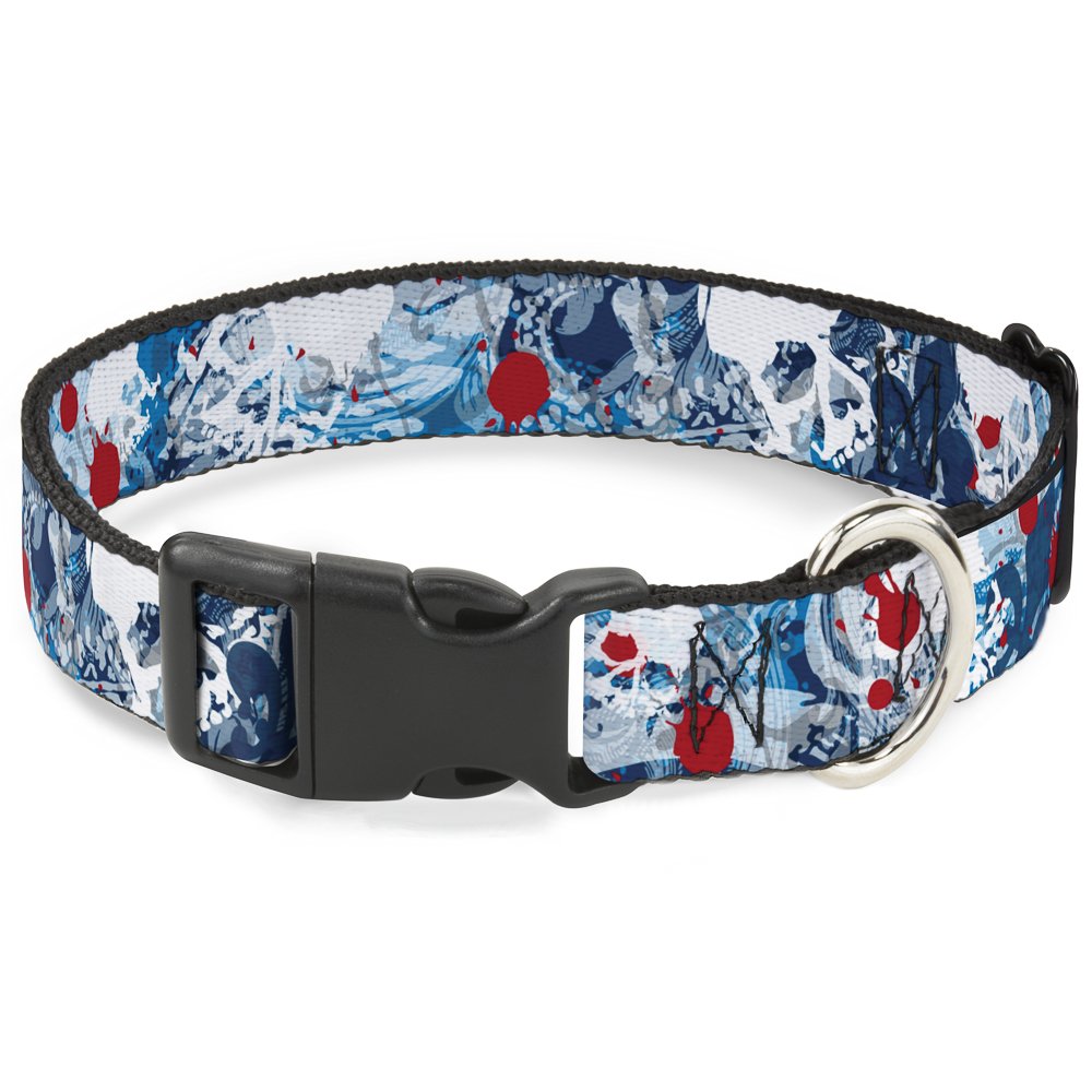 Collier gothique Buckle Down réglable de 6 à 9 pouces avec attache plastique sûre