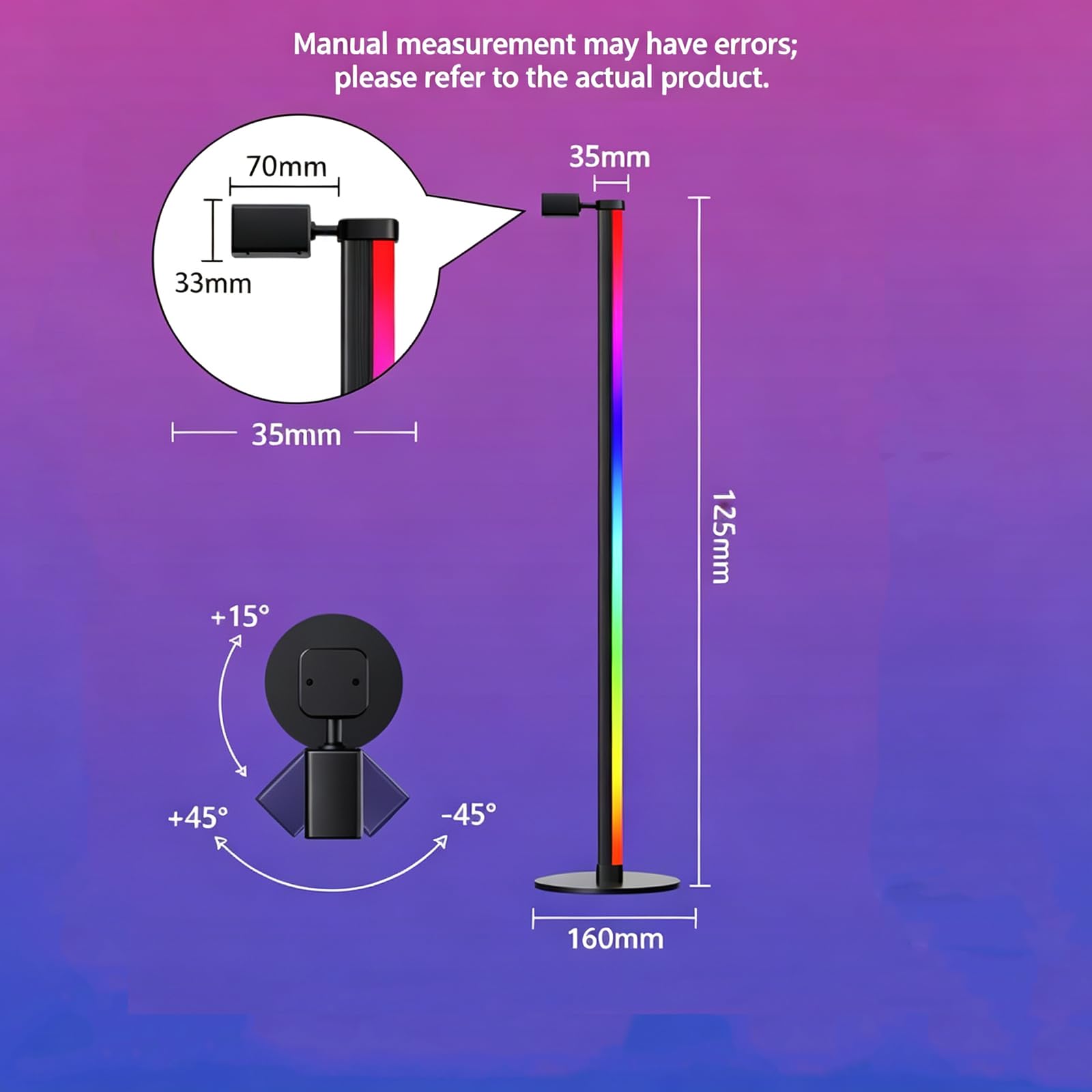Lampada da scrivania a LED in legno magnetica staccabile | Testa della lampada magnetica rimovibile, regolazione continua touch, luce 4000K senza sfarfallio, batteria da 2600 mAh