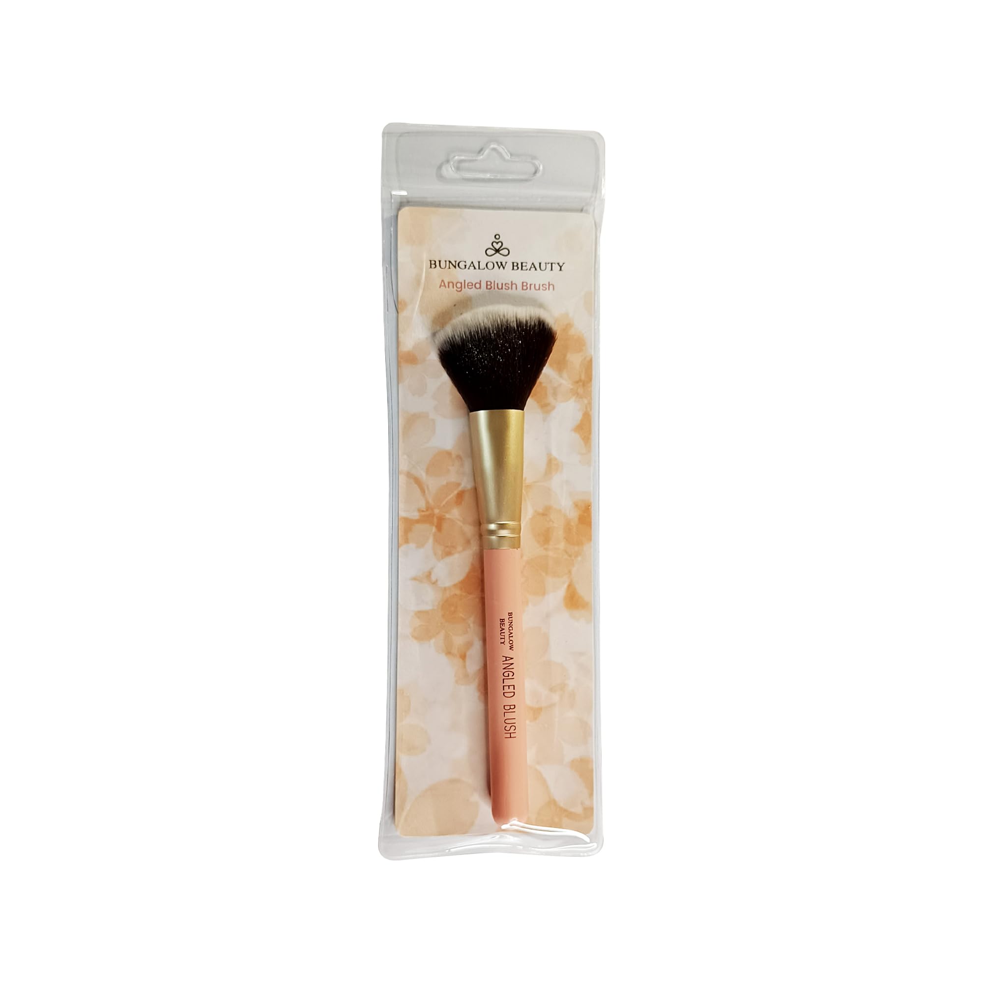 BUNGALOW BEAUTY Premium Angled Blush Brush, Rose Gold Handle, Soft Synthetic Bristles 1