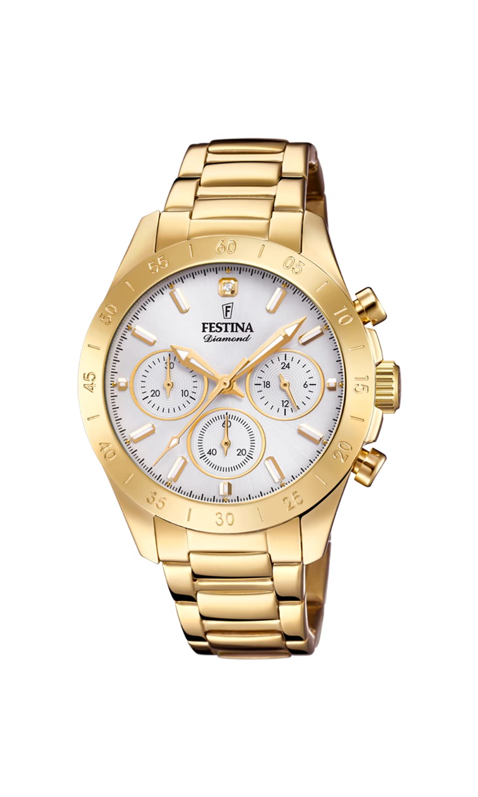 Montre FESTINA pour Femme F20400/1 Boyfriend Boîtier en Acier Inoxydable Doré Bracelet en Acier Inoxydable Doré