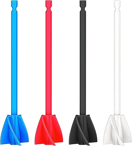 LONGHAO Mixer Aufsatz 4-teilig - Epoxidharz Mischpaddel Für Bohrmaschine, Blau/Schwarz