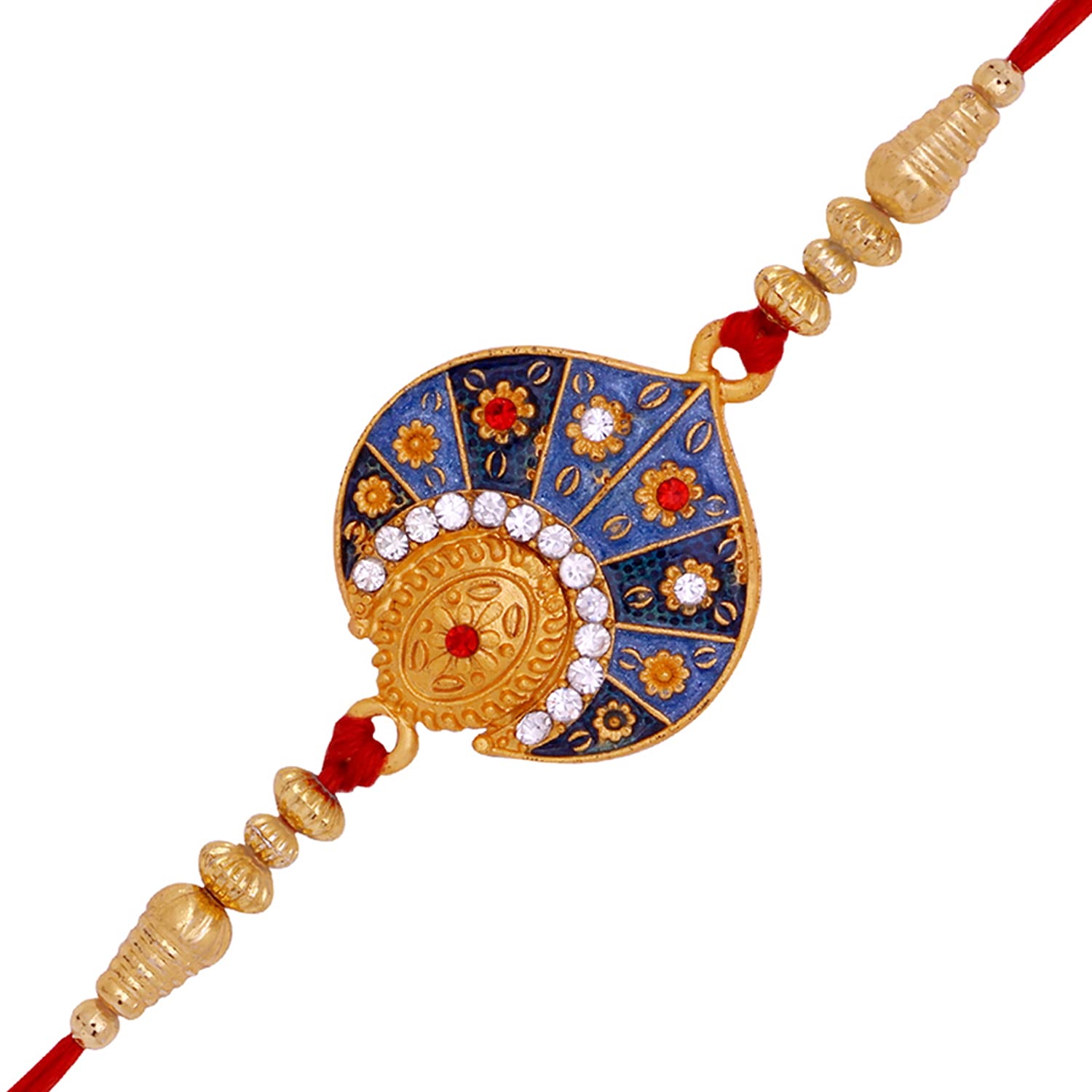 Mahi Exclusive Designer Meenakari Work Rakhi with Crystal for Beloved Brothers (RA1100641G) (B097K8M2QK) Amazon Price History, Amazon Price Tracker