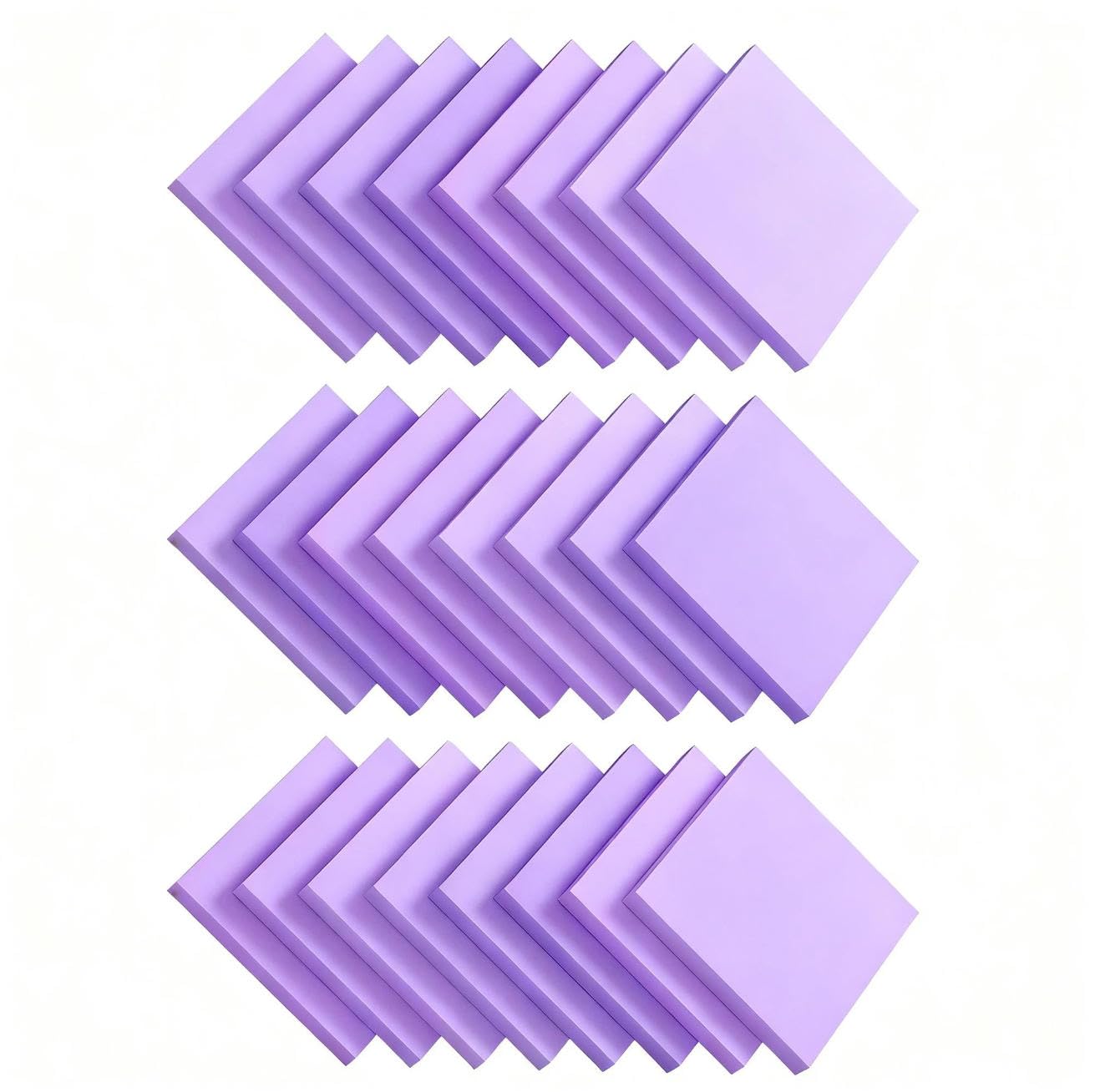 Sticky Notes, 3 x 3 in, 24 Pads, for School, Home and Office (24 pcs Purple)