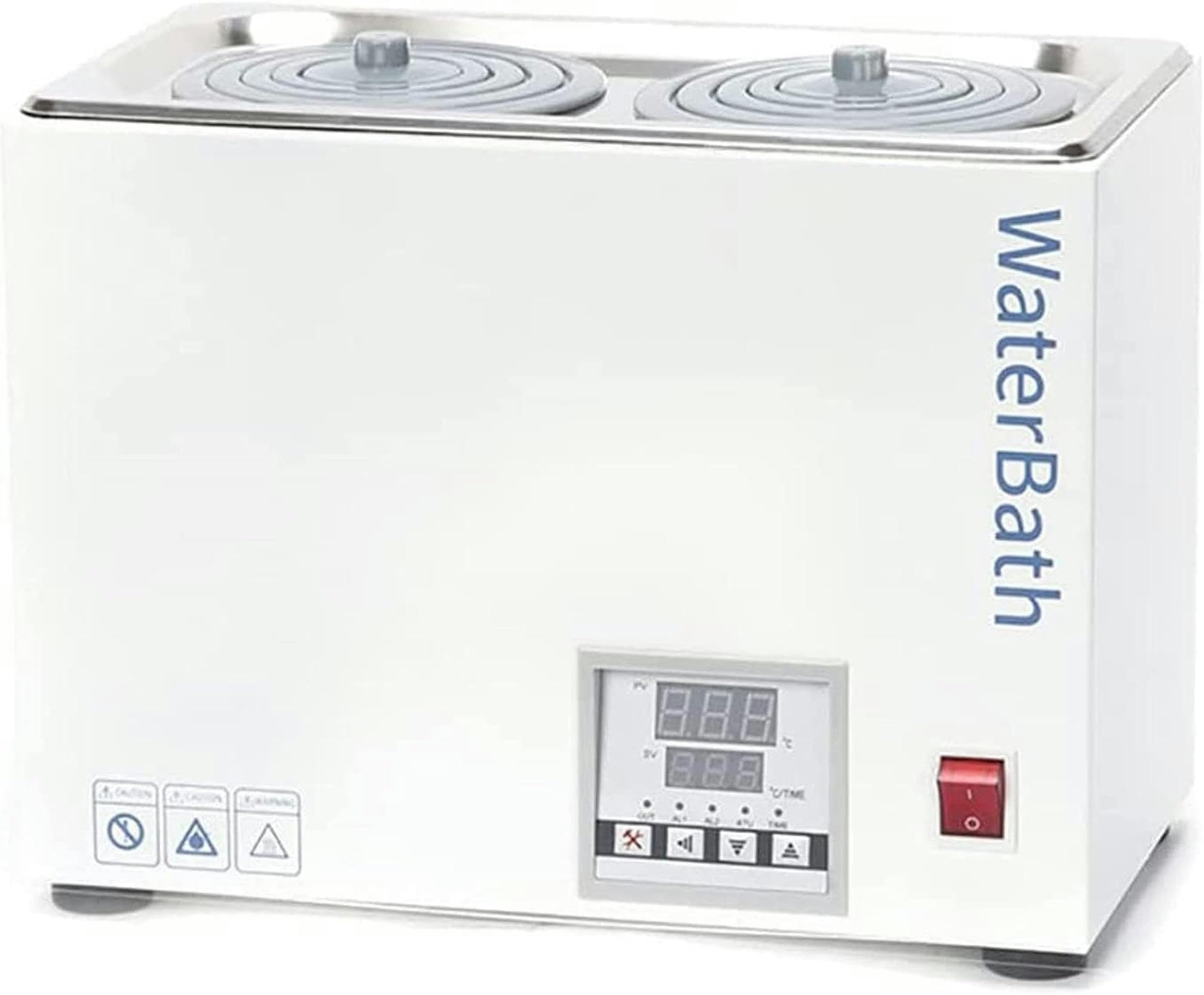 Baño María digital de temperatura constante, baño María de laboratorio de 1/2/4/6 pocillos, equipo de laboratorio de baño María eléctrico de temperatura constante, RT5 a 100 °C, función de temporiza