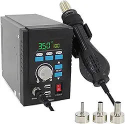 Estação de dessoldagem com temperatura constante ajustável e vento rotativo suave Estação de solda com pistola de ar quente Reparo de telefone celular