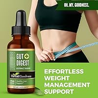 Vista 4 de Herbal Goodness Gut Digest Plus 1oz – Soporte líquido digestivo y enzimático – Suplemento herbario con enzimas digestivas, fibra para la salud