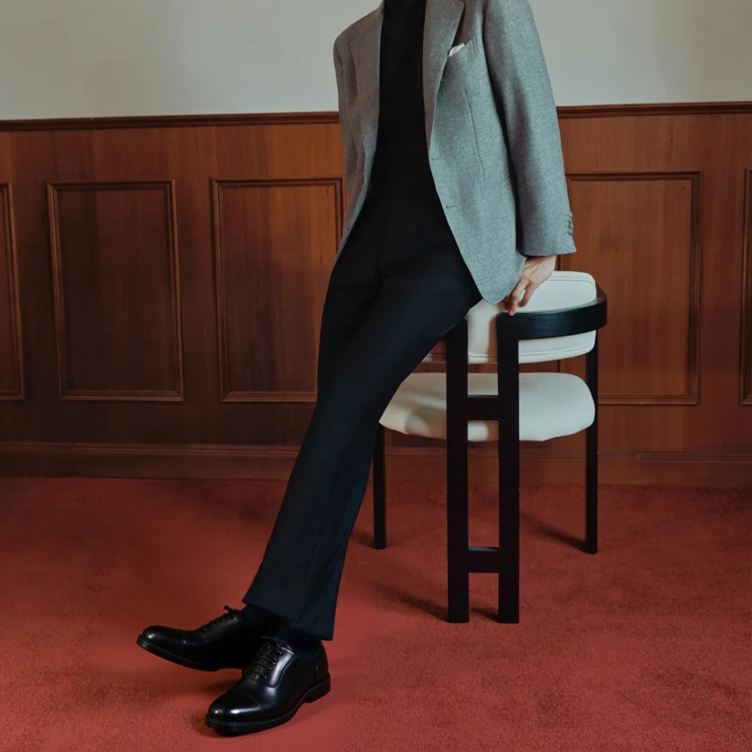 SILENTCARE Men's Dress Shoes Formal Oxford Business Comfortable Classic Lace Up Shoes - Image 3