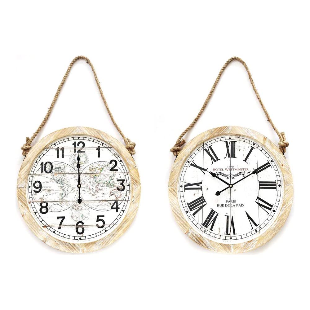 Horloge murale en bois MDF design épuré DKD Home Decor S3026734