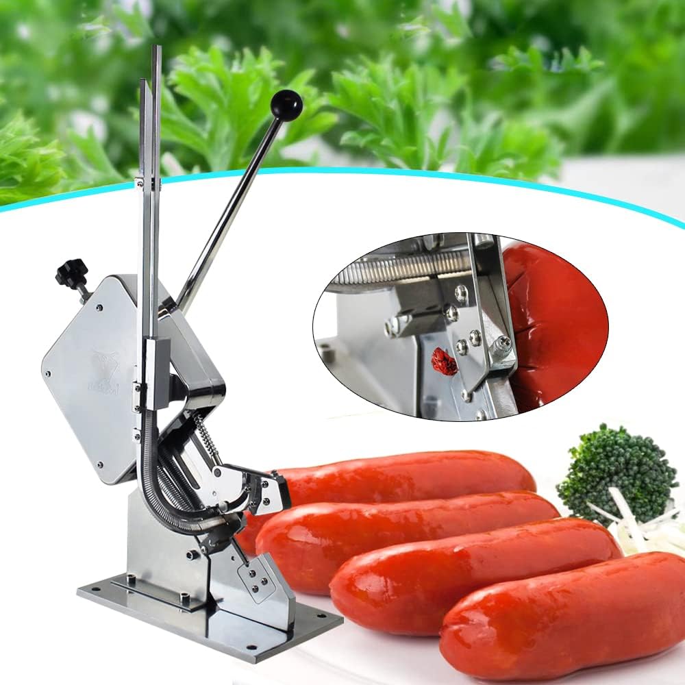 Clip per salsiccia industriale in acciaio inox, chiusura professionale, vite di regolazione per regolazione della pressione o intestino naturale, 4000 clip per salsicce con intestino sintetico