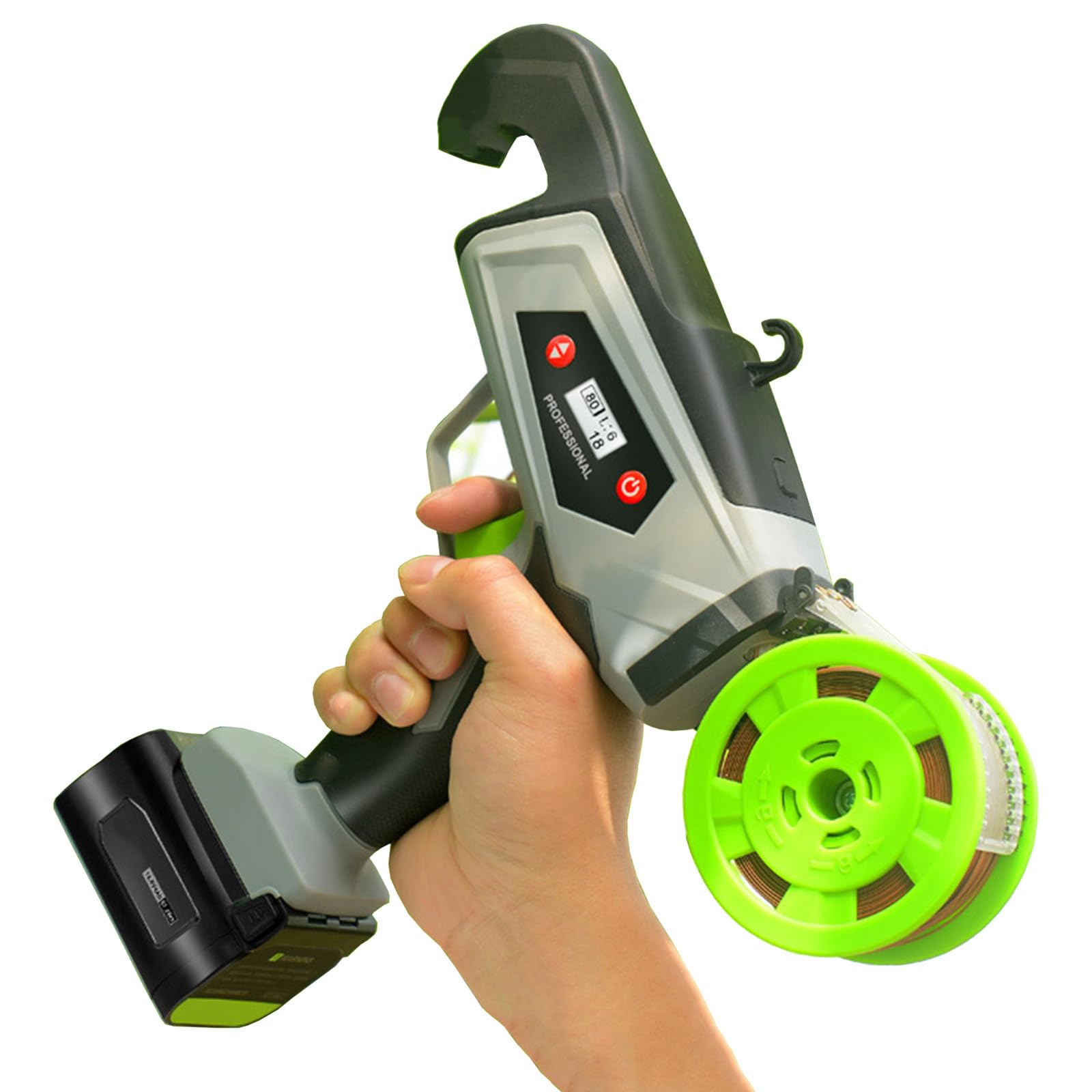 FAXIOAWA Máquina portátil para Atar Plantas, máquina para encuadernación con Cinta de jardinería, Herramienta eléctrica para Atar viñedos, para Tomate, UVA, Verduras, Flores y Frutas