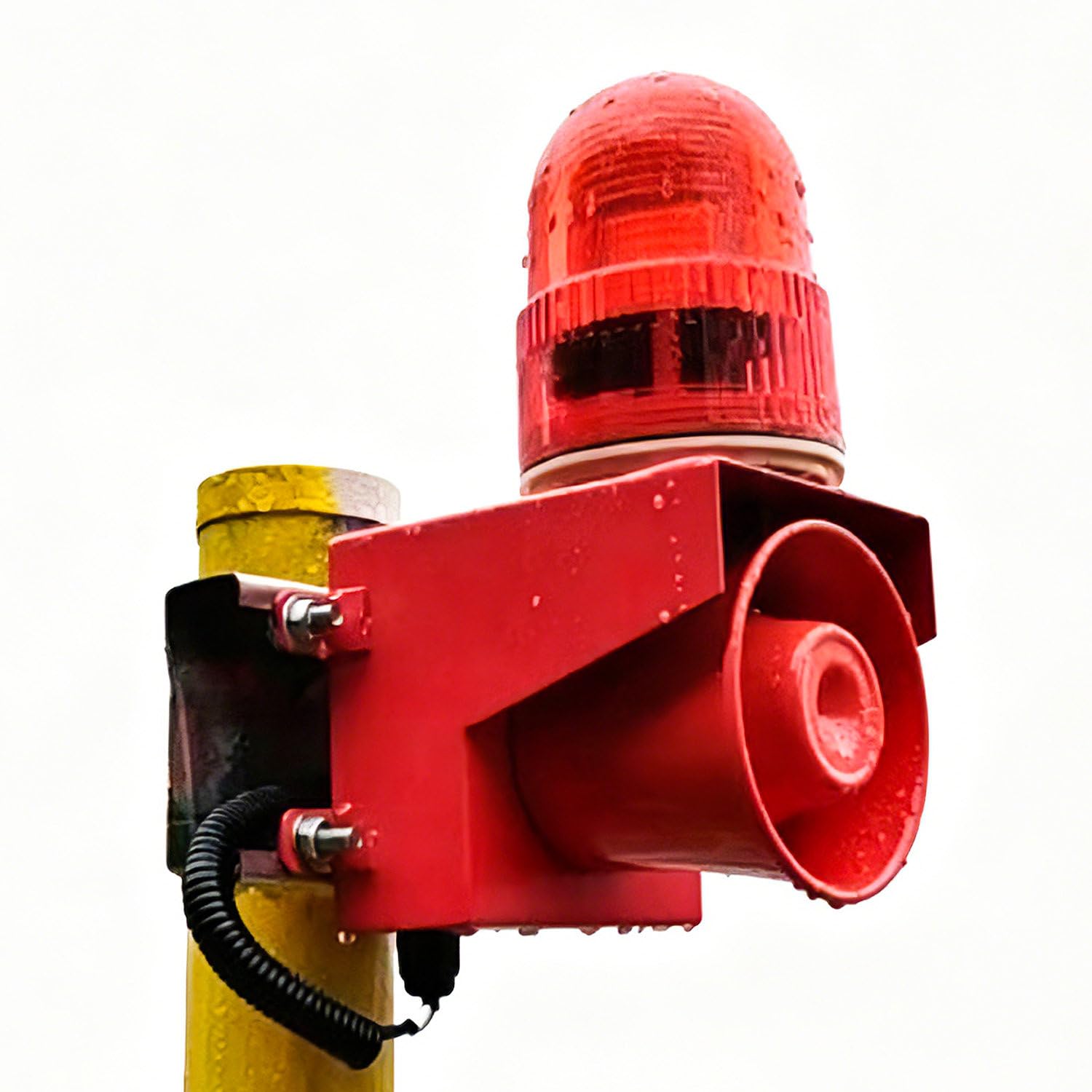 Industrial Warning Strobe Siren,Hardwired Installation Required 01T-AC110V