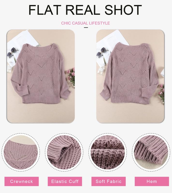 Image of Dokotoo Womens Sweaters 2026 Cute Elegant Hollow Cable Knit Tops