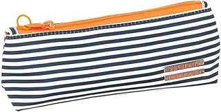 Superdry - Astuccio per matite, colore: blu navy a righe sottili