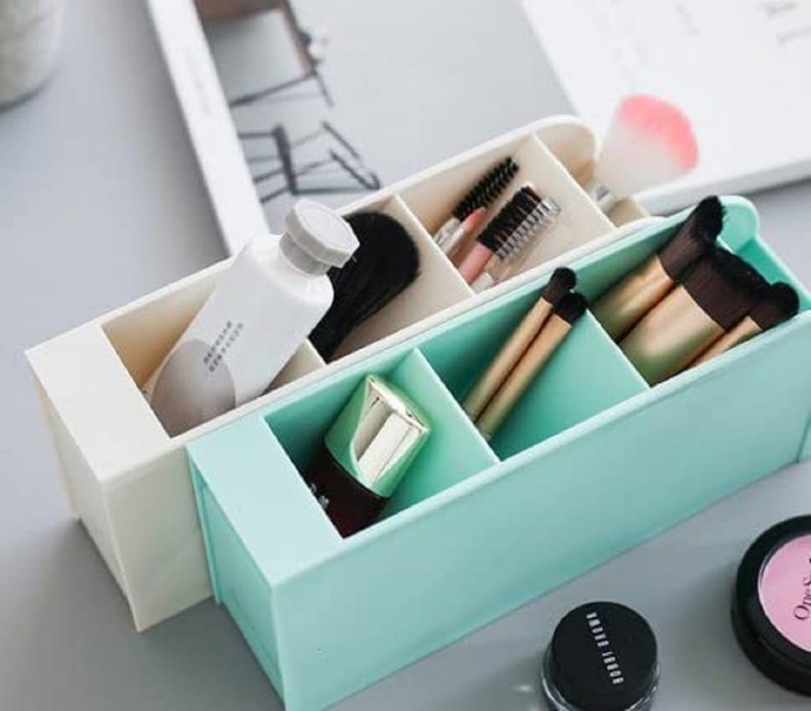 CARTENZA Multipurpose Desk Organizer, 4 Compartment, Random Color 1