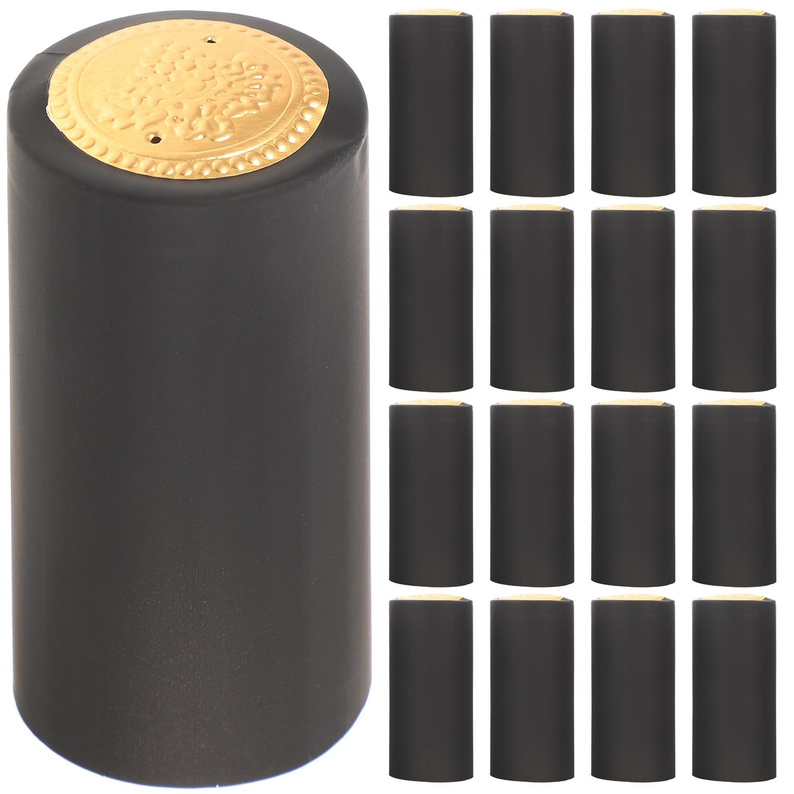 Tapas termorretráctiles de PVC negro para un sellado hermético de 200 botellas de vino