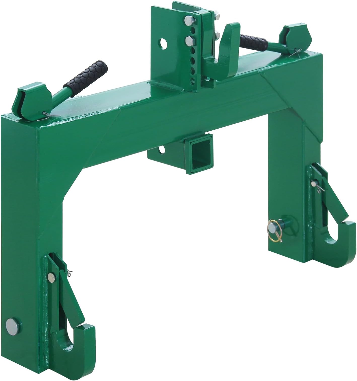 GARVEE 3 Point Quick Hitch Category 1, 3000 LBS Lifting Capacity Tractor Quick Hitch, 27.5" Between Lower Arms, 14.5" ~17.5" Level Adjustment, Quick Hitch Adaptor to Category 1 and 2 Tractors (Green)