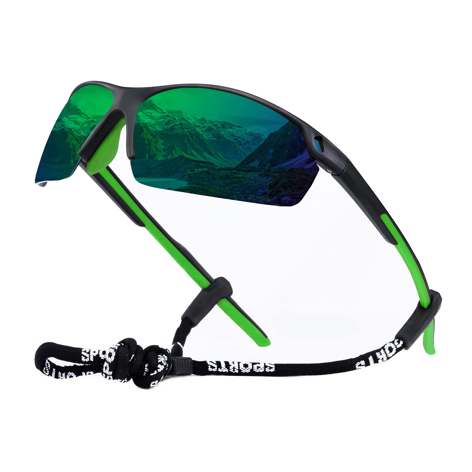 OKH Gafas de ciclismo polarizadas para hombres y mujeres, gafas deportivas al aire libre, protección UV400, gafas de sol con marco irrompible TR90